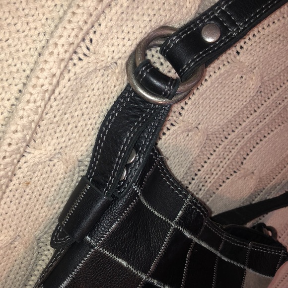 Lucky Brand Leather shoulder Bag Messenger Crossbody Satchel Saddle - Picture 4 of 12